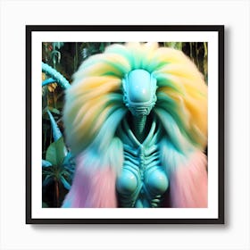 Alien Portrait Pastels 5 Art Print