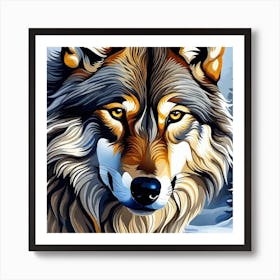 Wolf Painting 4 Art Print