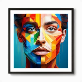 Modern Abstract Portrait 1 Art Print