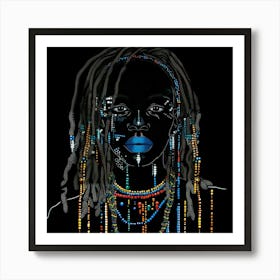 African Woman With Dreadlocks Art Print