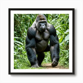 Gorilla In The Forest 3 Art Print