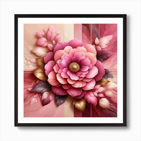 Pink Flower Painting 2 Art Print