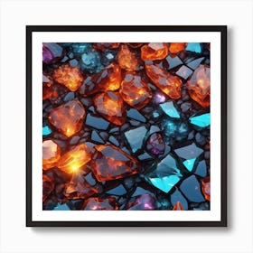 Colorful Gemstones Art Print