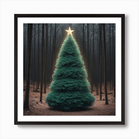 Christmas Tree In The Forest 35 Art Print