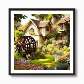 Classic woden house 1 Art Print