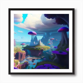 Mushroom Forest Art Print