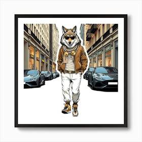 Wolf In The City Art Print