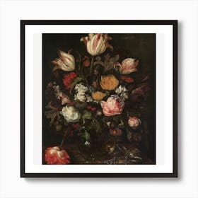 Flowers In A Vase Farmhouse Vintage Wall Decor for Bedroom Living Room Office Still Life Paintings Gifts PERCY Floral Framed Wall Art, Flower Bathroom Art Decor Aesthetic, Canvas Art Art Print