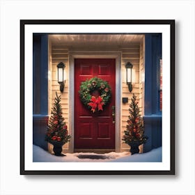 Christmas Door 110 Art Print