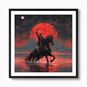 Knight On Horseback Art Print