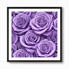 Purple Roses Background Art Print