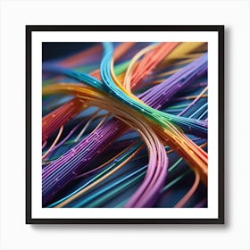 Colorful Wires 26 Art Print