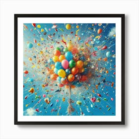 Balloons In The Sky 1 Art Print