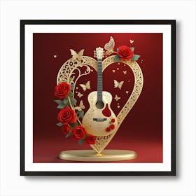 Amor Por La Guitarra Art Print