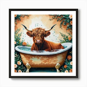 Leonardo Phoenix 10 A Whimsical Mosaic Artwork Depicting A Ser 3 Art Print