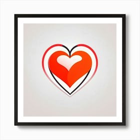 Heart Shaped Logo Art Print