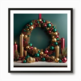 Christmas Wreath Art Print