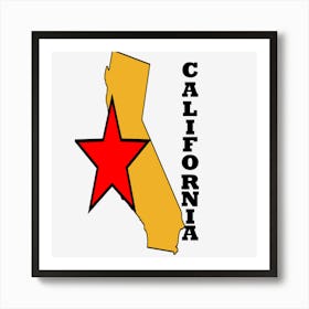 Californiamap Art Print