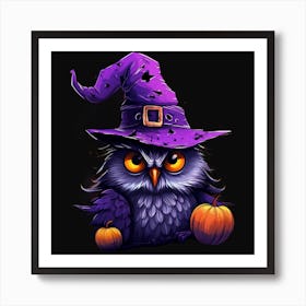 Halloween Owl 18 Art Print