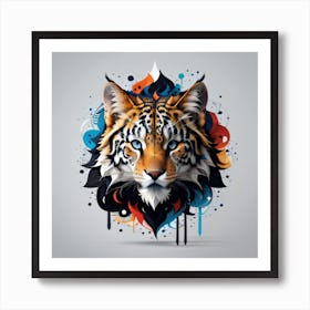 Abstract Tiger Art Print