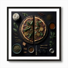 Pizza Props Knolling Layout (88) Art Print