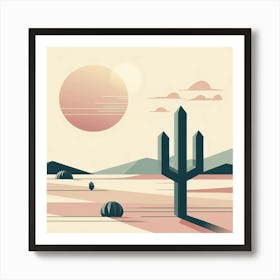 Desert Cactus Art Print