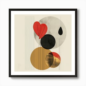 Floral Geometry: Minimalist Elegance Art Print