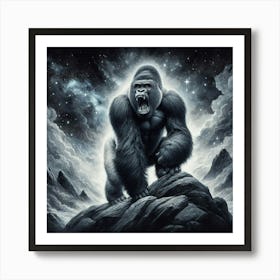 Gorilla In The Sky 3 Art Print