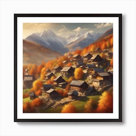 Autumn Village 21 Art Print