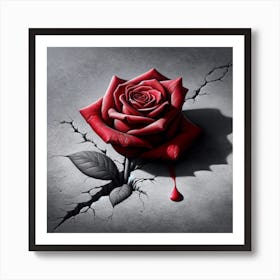 A Rose that grew from the concrete Art Print