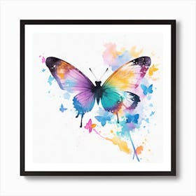 Watercolor Butterfly 3 Art Print