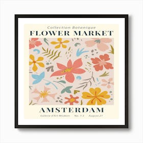 Flower Market Amsterdam Art Print