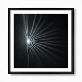 Volumetric Light On Black Background 1353780145 Art Print