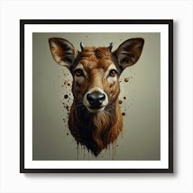 Deer Head Art Print