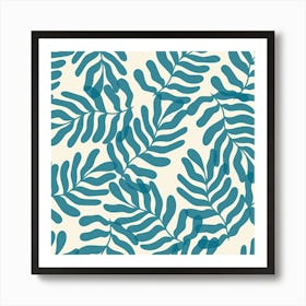 Blue Leaves Art Print