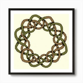 Flux Dev An Intricate Handdrawn Celtic Knot Design Featuring I 1 Art Print