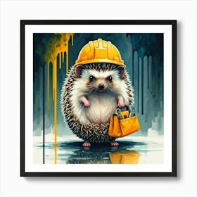 Hedgehog In construction Poster