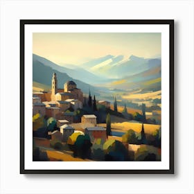 Village In The Mountains 4 Art Print