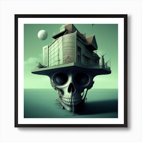 House Of Skulls ai art Art Print