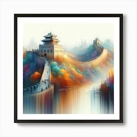 Great Wall Of China Painting Art Print