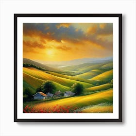 Sunset In The Countryside 13 Art Print