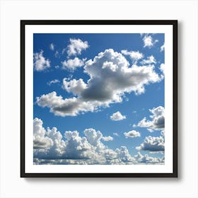 Blue Sky With Clouds 2 Art Print