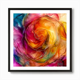 Abstract Rose Art Print