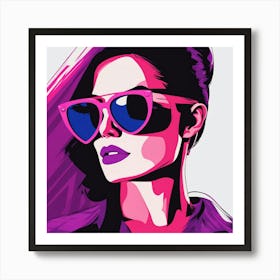 Woman In Sunglasses 4 Art Print