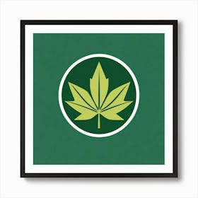 Cannabis Leaf Logo Art Print