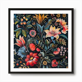 Floral Spotlight (7) Art Print