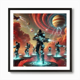 A Sci Fi Depiction Of The Thunder Corps, The Elite Art Print