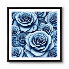 Blue Roses 15 Art Print