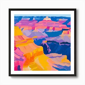 Colourful Abstract Grand Canyon National Park Usa 1 Art Print