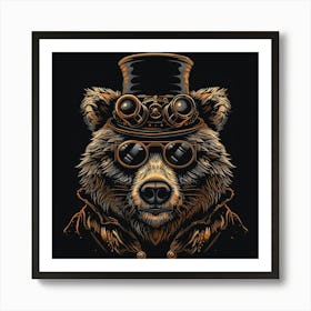 Steampunk Bear 2 Art Print